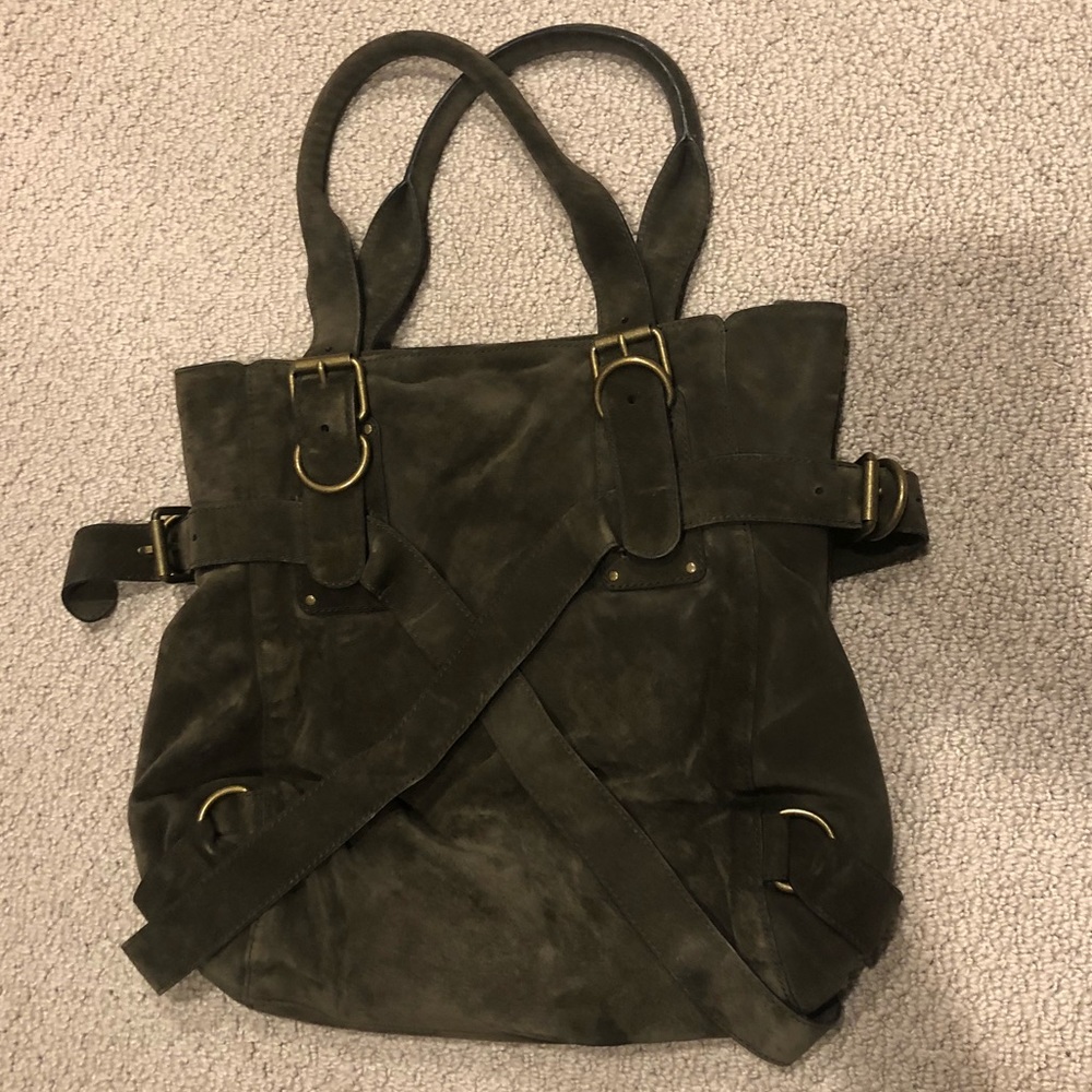 Kooba handbag grab suede